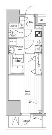 武蔵小山駅 徒歩5分 13階の物件間取画像